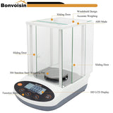 Bonvoisin Analytical Balance 300gx1mg Precision Lab Scale Digital Electronic Scale 1mg Laboratory Analytical Scale LCD Display Scientific Scale with Bonvoisin