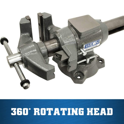 Wilton 5-1/2" Multi-Purpose Bench Vise, 360° Rotating Head & Base, 5" Max Opening (Model 550P) - WoodArtSupply