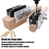 AUTOTOOLHOME Self Centering Doweling Jig Dowel Drill Guide Bushings Set Wood Dowel Jig Kit Woodworking Joints Tools AUTOTOOLHOME