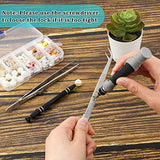 3Pcs Diamond Holder Pick up Tool Precision Tweezers Stainless Steel Tweezers Kit Diamond Claw Tweezers Parts Prong Tweezer Grabber Stone Jewelry Sliverdew