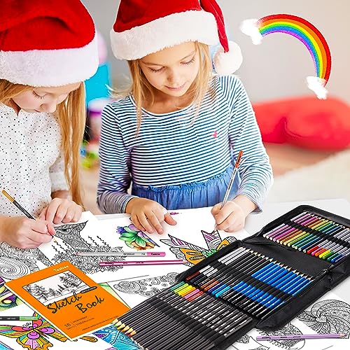 Art Supplies for Adults Kids, 81-Pack Pro Art Kit School Drawing Supplies Pencil Set, Sketch Book, Sketching Pencils Kits, Graphite Pencils, Charcoal Taotree