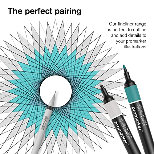 Winsor & Newton ProMarker Set, 6 Count, Blacks + Blender Winsor & Newton