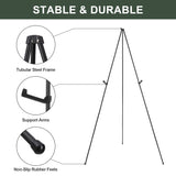 DANMO Easel Stand for Wedding Sign Poster 63'' Instant Display Easel for Floor Adjustable Metal Art Easel Black DANMO