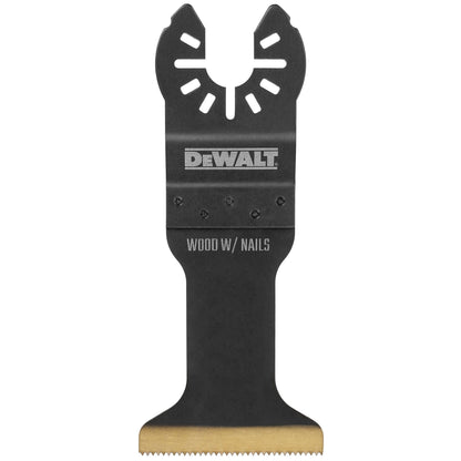 DEWALT Oscillating Tool Blade for Wood with Nails, Wide, Titanium Nitride Coated (DWA4204) , Black