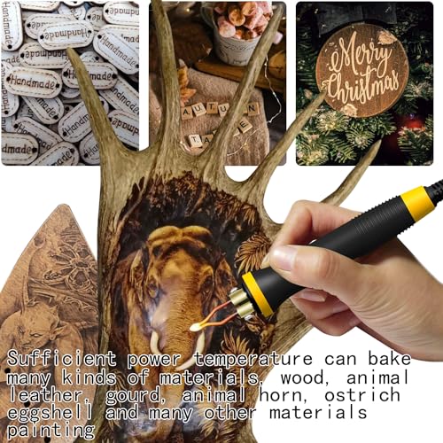 LH20 Wood Burning Kit,Wood Burning Tool,Digitally Adjustable Temperature Wood Burner Kit,Professional Wood Burner Tool Kit for Adults Beginners FIRElood