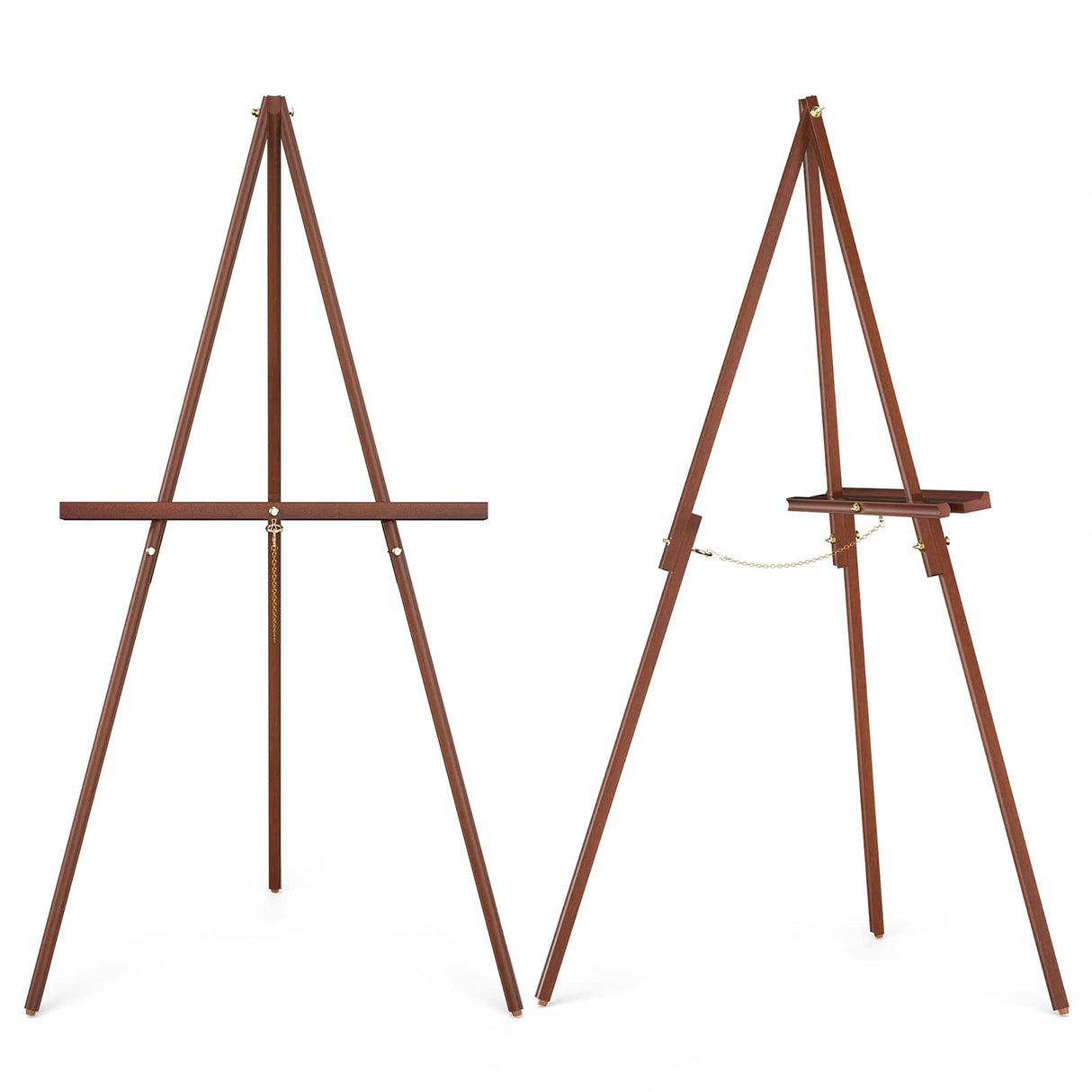 XvmeiMym Wooden Art Easel Stand - 63" Portable Tripod Wood Artist Easel - Adjustable Floor Poster Stand for Painting, Display Show, Wedding - Brown XvmeiMym