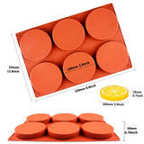 FUNSHOWCASE Round Disc Baking Silicone Mold 6-Cavity, 4inch 2-Bundle FUNSHOWCASE
