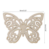 Natural Wood Slices Unfinished Wood 10pcs Laser Cut Wood Butterfly Embellishment Wooden Shape Craft Wedding Decor Misright