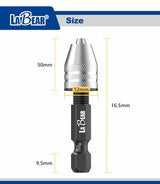 LABEAR - Drill Chuck Keyless Mini Adapter ¼ Inch Hex Shank | 0.3-3.2mm Capacity for Micro Drill Bits For Cordless Screwdrivers, Drills, and Power DIY LABEAR