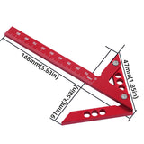 Center Scribe Gauge, Aluminum Alloy Center Scribe Measuring Tool, 45 Degree Angle Marker, Circle Center Finder, Woodworking Line Caliber Gauge, Fockety
