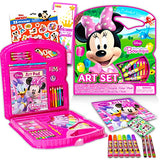 Disney Minnie Mouse Art Set for Girls - Bundle with Minnie Mouse Art Pad, Coloring Utensils, Brushes, Stickers, and More (Arts and Crafts Supplies Classic Disney