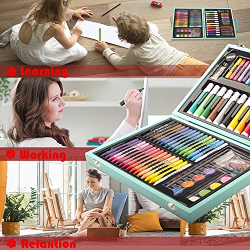 KINSPORY Art Supplies Case 139 Pack Arts Crafts Painting Coloring