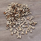 SEWACC Kids Toys Wood Crafts Unfinished Wood Alphabet Letters 200pcs 15mm English Letters Wooden Slice Unfinished Wood Crafts for DIY Craft SEWACC