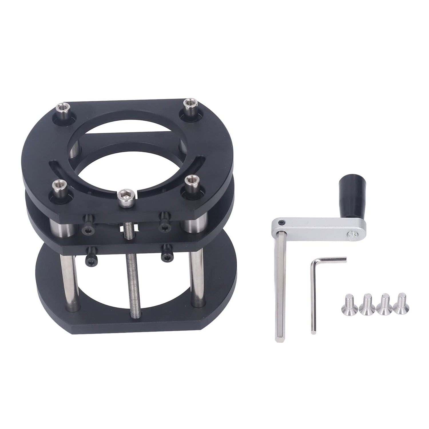 Acogedor Router Lift, Metal Router Lift System for Router Table and Insert Plate, 4 Jaw Clamping, with Strong Grip, ACOGEDOREGTQMO3742 Acogedor