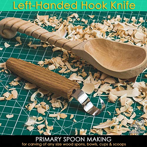BeaverCraft Hook knife Wood Carving SK4s Long Knives Spoon Carving Tools  2.4'' Long handle 7.8'' Spoon Knife Wood Carving Tools Bowl Kuksa Carving