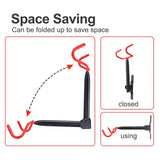 PHUNAYA Bike Hanger Wall Mount Bike Hook Horizontal Foldable Bicycle Holder Garage Bike Storage Bicycle Hoist Heavy Duty Screws (2 pack) PHUNAYA