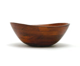 Lipper International Cherry Finished Wavy Rim Serving Bowl for Fruits or Salads, Matte, Large, 13" x 12.5" x 5", Single Bowl Lipper International