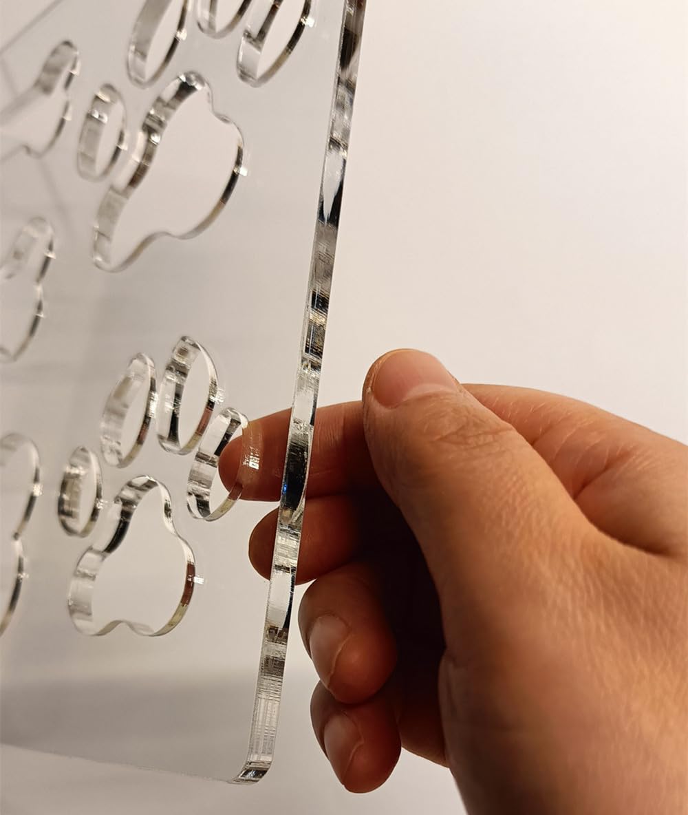Paw Print Template,Dog Bone&Paw Inlay Acrylic Router Template,Clear Acrylic Template,Acrylic Router Template (7.75x7.75") Yuxuanish