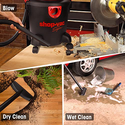 Shop-Vac 5 Gallon 3.5 Peak HP Wet/Dry Vacuum, Portable Heavy-Duty Shop Vacuum 3 in 1 Function with Attachments for House, Garage & Workshop, Shop-Vac