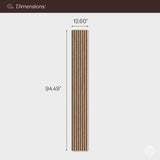 Bark & Bole Oak Luxury Wood Slat Veneer Wall Panel 94.49” x 12.6” Interior Sound Absorption Decor WVH