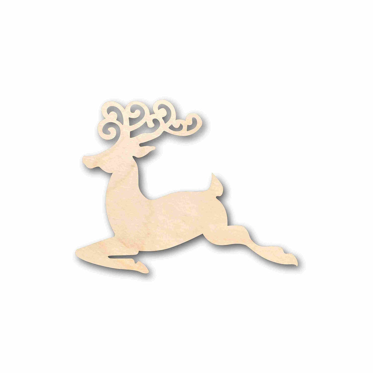 Unfinished Wood Reindeer Silhouette - Craft- up to 24" DIY 7" / 1/8" 24 Hour Crafts