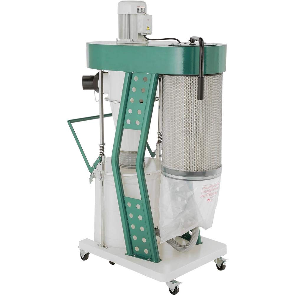 Grizzly Industrial G0860-1-1/2 HP Portable Cyclone Dust Collector - WoodArtSupply