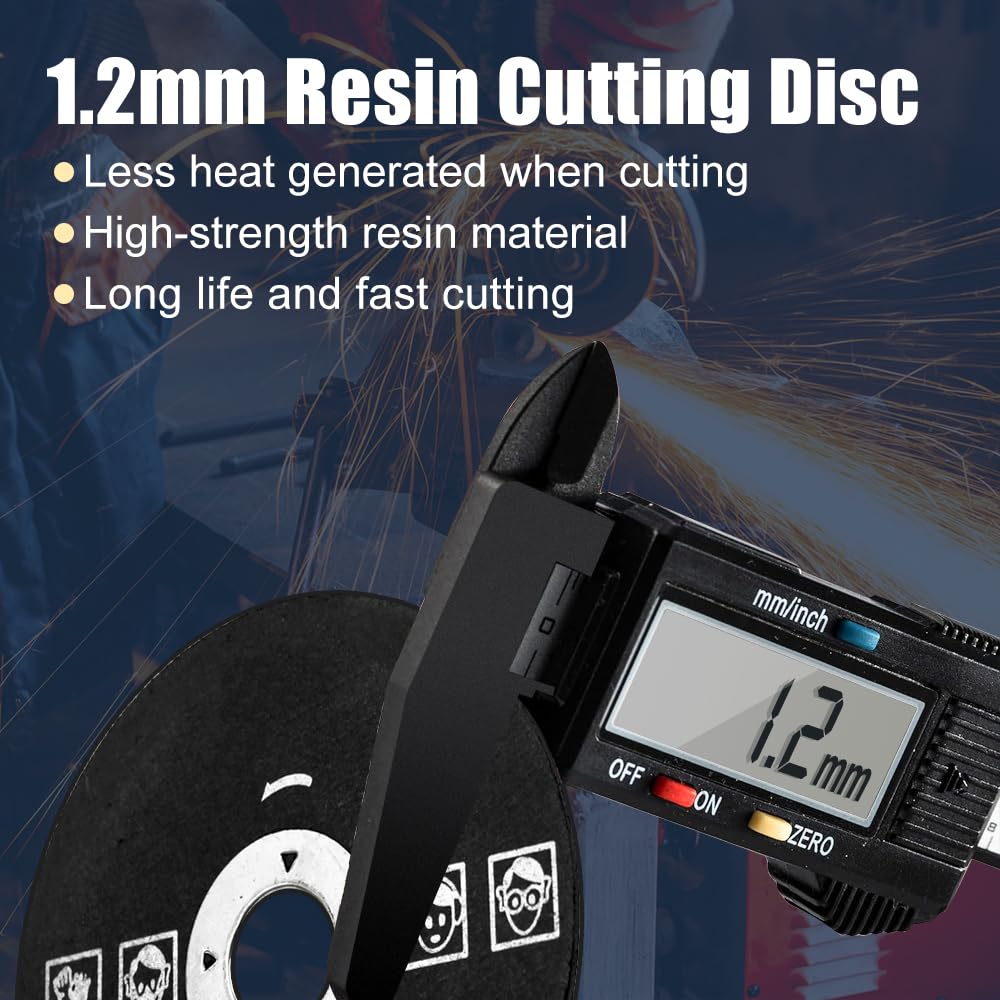 5Pcs 3-3/8 Inch Compact Circular Saw Blades Set with 19/32" Arbor TCT/HSS/Diamond Saw Blade/Grind Wheel for Angle Grinder Wood Plastic Sheet Metal - WoodArtSupply