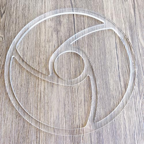 Round Spiral 4 Pockets Valet Tray Router Template, Router Jig, Woodworking Template, Craft Template Phocaea