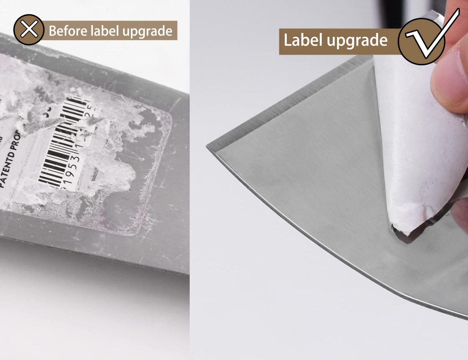 ROLLINGDOG 3 Inch Chisel Scraper Tool Hammer End - Stainless Steel and Bent Blade Stiff Putty Knife,Paint Scraper,Wallpaper Stripping Tool ROLLINGDOG