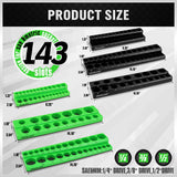 SWANLAKE 6PCS Magnetic Socket Organizer Set, Magnetic Socket Holder, 1/4", 3/8", 1/2" Socket Holds 143 Pieces Magnetic Socket Trays. SWANLAKE GARDEN TOOLS