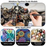 Miniature Paint Brushes,15Pcs Small Fine Tip Paintbrushes, Micro Detail Paint Brush Set, Triangular Grip Handles Art Brushes Perfect for Acrylic, Cocoaland