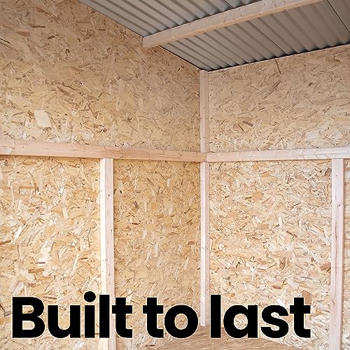 Handy Home Products Highland 8x6 Modern Wooden Storage Shed Handy Home Products