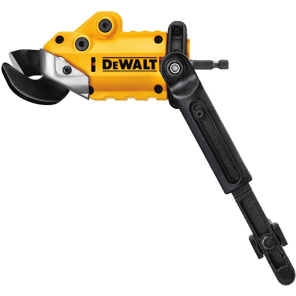 DEWALT Metal Shear/Cutter Drill Attachment (DWASHRIR) and DEWALT Cutting Wheel, General Purpose Metal Cutting, 4-1/2-Inch, 5-Pack (DW8062B5), Multi DEWALT