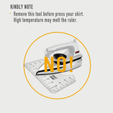 FINFINLIFE T-Shirt Ruler x 5, Shirt Measurement Tool for Heat Press, Shirt Ruler for Vinyl Alignment, Measuring Tape, Pear Pins, Tshirt Alignment FINFINLIFE