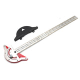 HTTMT- 18" Woodworker Edge Ruler 0-70°Adjustable Protractor Angle Finder Two Arm Carpentry Ruler Measure Layout Tool [P/N: ET-TOOL041-20-RAW]… HTTMT