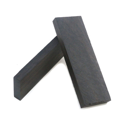 Coshar 2 Pieces Black Ebony Wood Timber Black Ebony Blank Lumber Handle Plate Material for DIY Music Instrument Tools