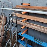 ECOTRIC 6 Levels Shelf Lumber Rack Lumber Storage Rack Lumber Organizer Wood Organizer Steel Wall Mounted Max 600 Lb (1 Pack) ECOTRIC