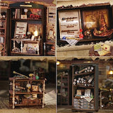 Spilay DIY Miniature Dollhouse Wooden Furniture Kit,Handmade Mini Modern Model Plus with Dust Cover & LED,1:24 Scale Creative Doll House for Lover Spilay