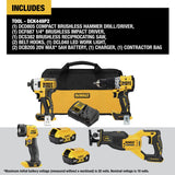 DEWALT 20V MAX XR Power Tools Combo Kit, Hammer Drill, Impact Driver, Reciprocating Saw, and Work Light, 4-TOOL (DCK449P2) DEWALT