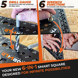 THORVALD 2 Carpenter Square 7 inch (1/16" Precision) + 2 Pencils + 12 Leads - T Square Multi-Purpose Carpenter Tools : Wrench, Square, Protractor, THORVALD
