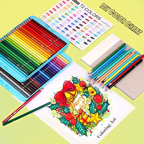 KALOUR Premium Colored Pencils,Set of 50 Colors,Artists Soft Core