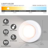 STAR-SPANGLED Tap Light Push Lights Mini Night Touch Light LED Puck Lights Portable Under Cabinet Lighting Battery Operated Powered DIY Stick On STAR-SPANGLED