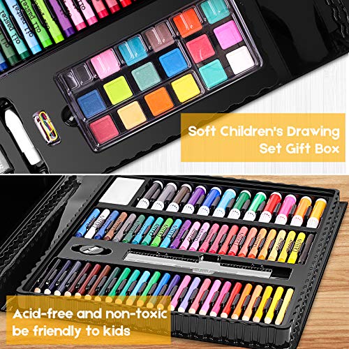 iBayam Art Kit, 251-Pack Art Supplies Drawing Kits, Arts and Crafts Gifts Box for Kids Teen Girls Boys, Art Set Case with Trifold Easel, Scratch iBayam