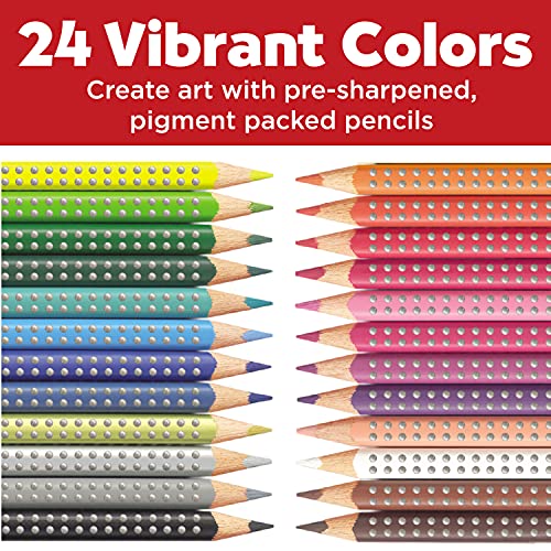 Faber-Castell Grip Colored EcoPencils - 24 Pack Colored Pencils, Pre-Sharpened Faber-Castell