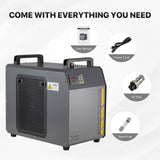 Cloudray 6L Industrial CO2 Laser Water Chiller 0.61HP CW5200 Precise Thermostat Recirculating CO2 Industrial Laser Chiller for 60W 70W 80W 90W 100W Cloudray