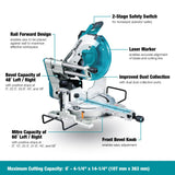 Makita LS1219L 12" Dual-Bevel Sliding Compound Miter Saw with Laser Makita