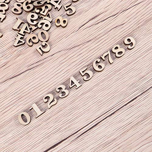 MILISTEN 100pcs Unfinished Wood for Painting Wooden Numbers for Crafts Mini Wooden Number Wood Craft Discs Natural Christmas Stickers Christmas