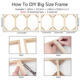 YCDC Canvas Wood Stretcher Bars Painting Wooden Frames for Gallery Wrap Oil Painting Posters, Modern Life Accessory, 16"x20"/40.6x50.8cm YCDC