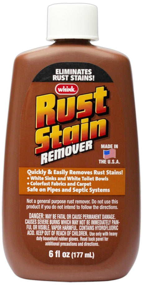Whink 1261 Liquid Rust Stain Remover, 6 Oz, 6 Fl Oz, white, Unscented Whink
