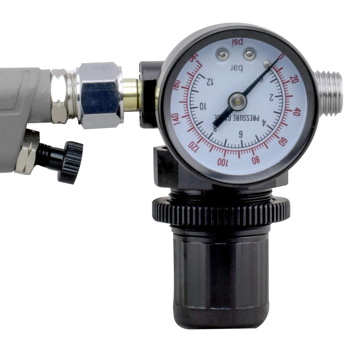 NuMax SPS08 Pneumatic 0.8mm Tip Mini HVLP Gravity Feed Spray Gun with 125cc Plastic Cup NuMax